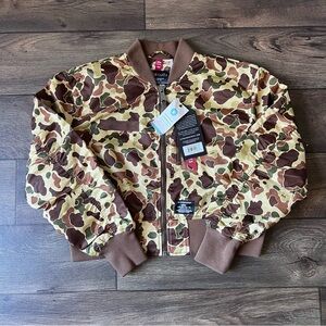 Alpha Industries Women's L-2B Gen II Cropped Camo Flight Jacket Size Large NEW